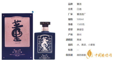 董酒50度d3多少錢一瓶 董酒53度價(jià)格表和圖片